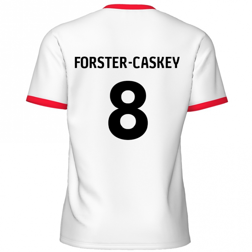 Niño Fútbol Camiseta Jake Forster-Caskey #8 Blanco Rojo 1ª Equipación 2024/25 México