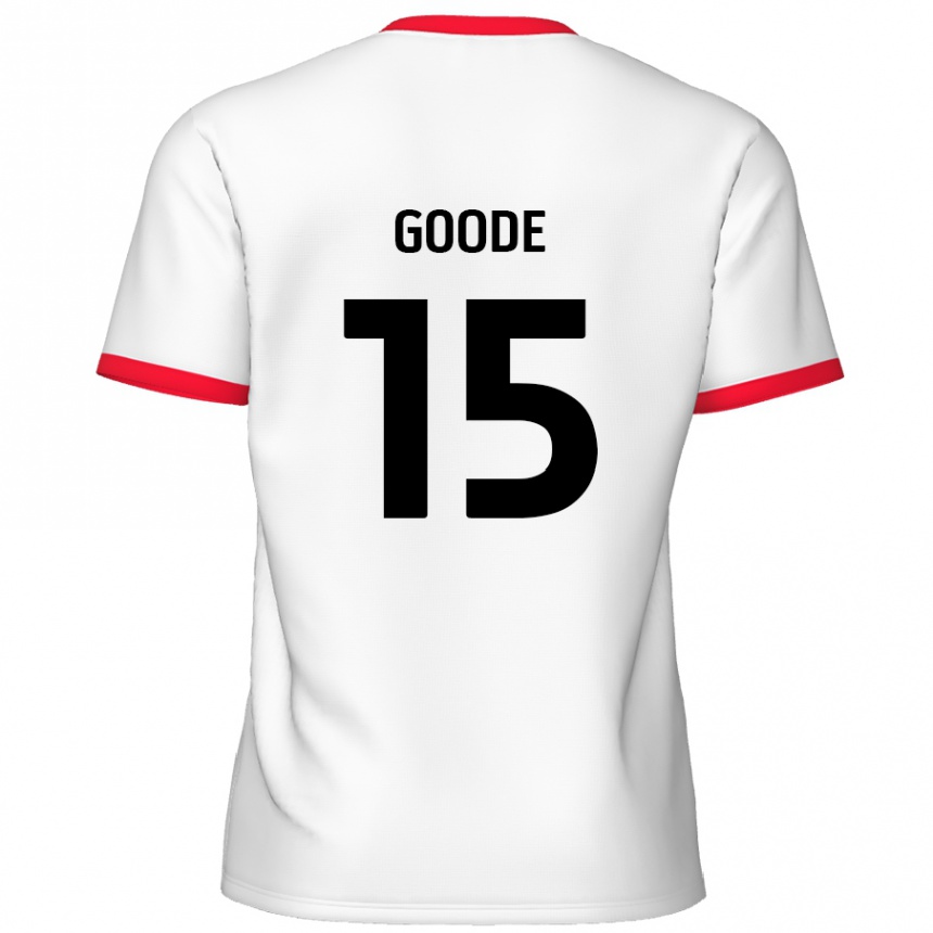 Niño Fútbol Camiseta Charlie Goode #15 Blanco Rojo 1ª Equipación 2024/25 México