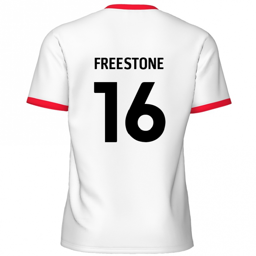 Niño Fútbol Camiseta Lewis Freestone #16 Blanco Rojo 1ª Equipación 2024/25 México