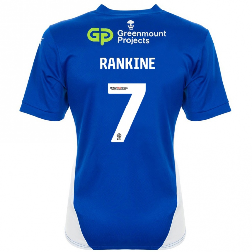 Niño Fútbol Camiseta Dion Rankine #7 Azul Blanco 1ª Equipación 2024/25 México