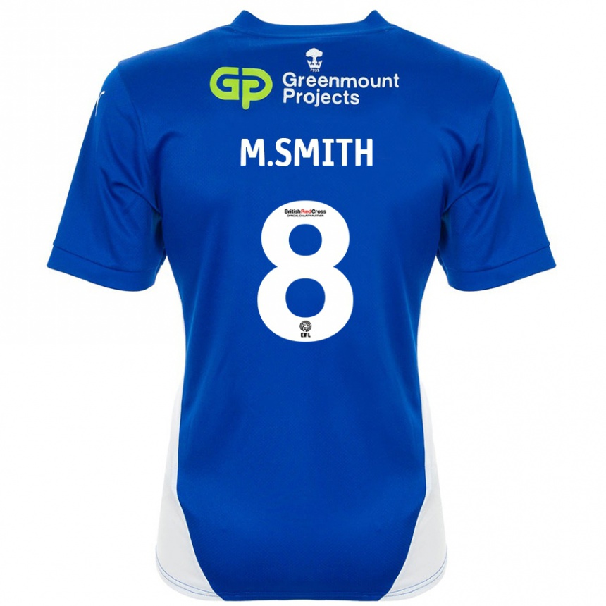 Niño Fútbol Camiseta Matt Smith #8 Azul Blanco 1ª Equipación 2024/25 México