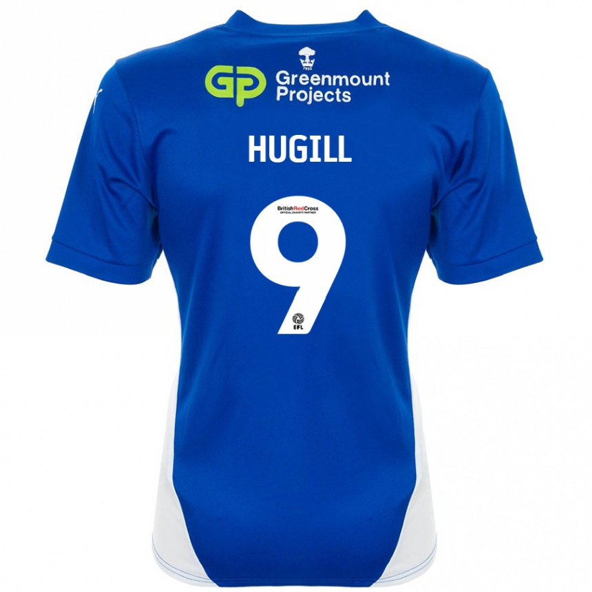 Niño Fútbol Camiseta Joe Hugill #9 Azul Blanco 1ª Equipación 2024/25 México