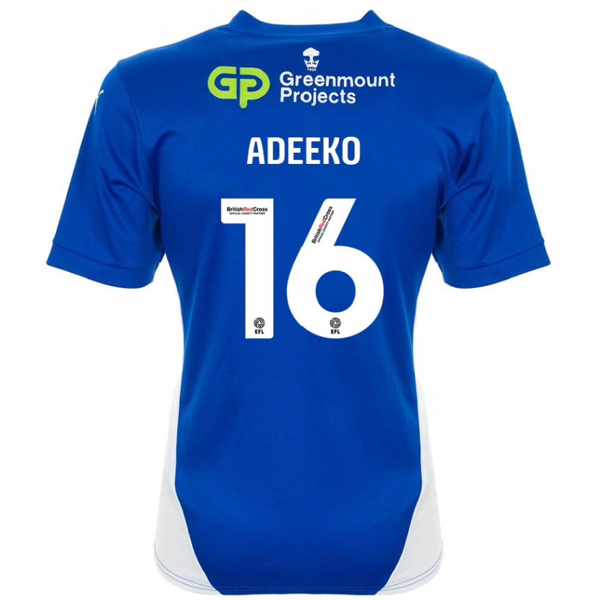 Niño Fútbol Camiseta Baba Adeeko #16 Azul Blanco 1ª Equipación 2024/25 México