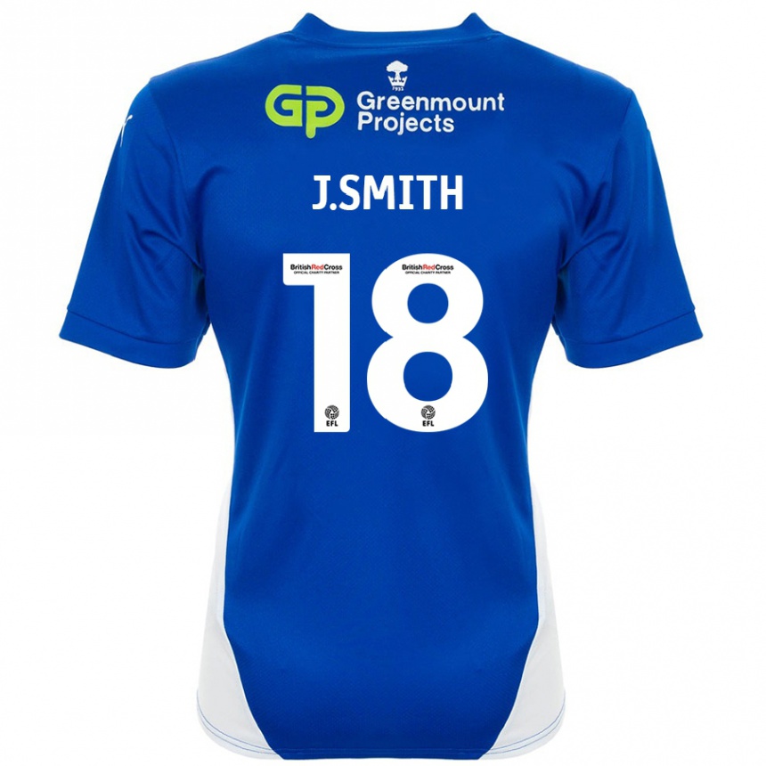 Niño Fútbol Camiseta Jonny Smith #18 Azul Blanco 1ª Equipación 2024/25 México