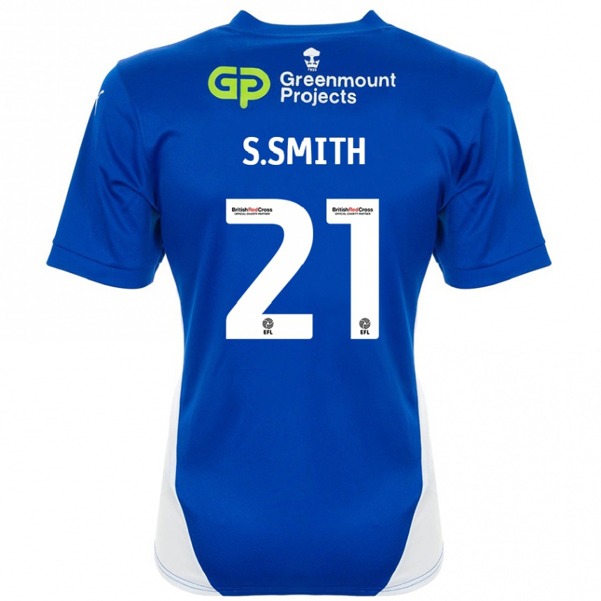 Niño Fútbol Camiseta Scott Smith #21 Azul Blanco 1ª Equipación 2024/25 México