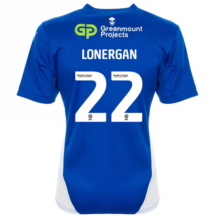 Niño Fútbol Camiseta Andy Lonergan #22 Azul Blanco 1ª Equipación 2024/25 México