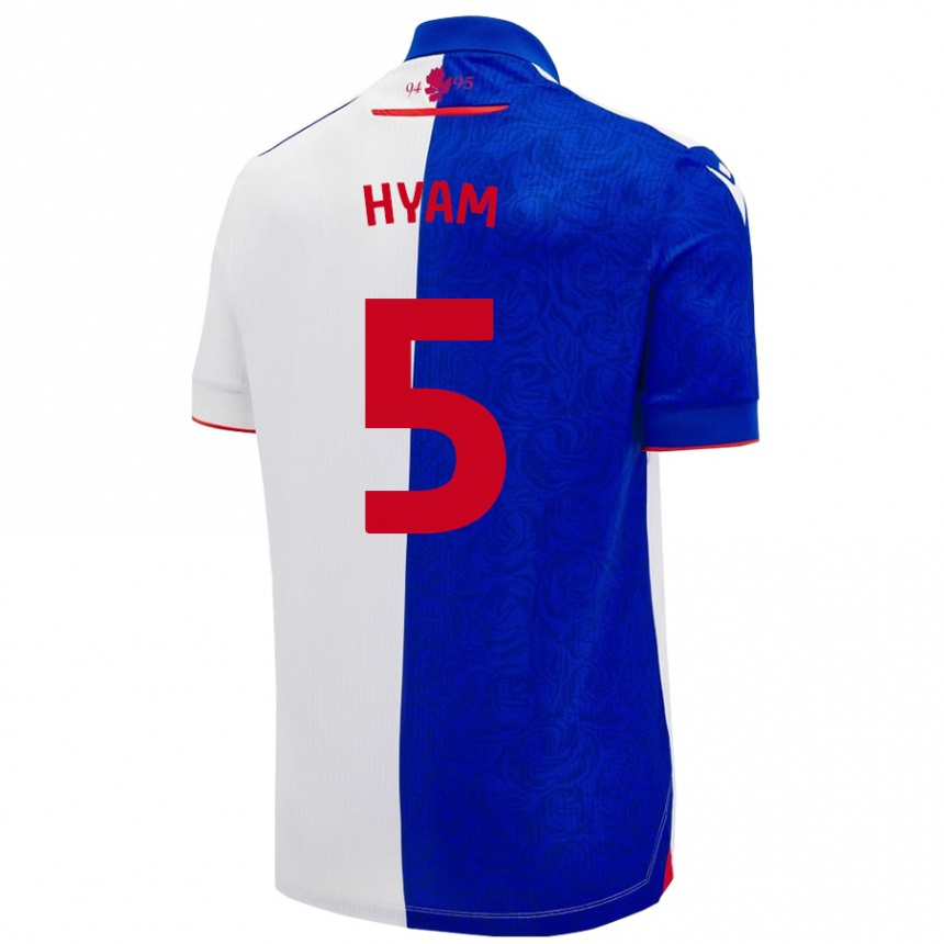 Niño Fútbol Camiseta Dominic Hyam #5 Azul Cielo Blanco 1ª Equipación 2024/25 México