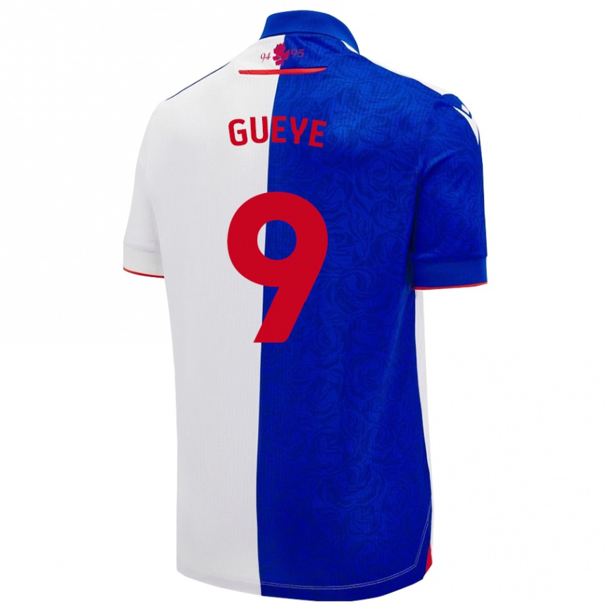 Niño Fútbol Camiseta Makhtar Gueye #9 Azul Cielo Blanco 1ª Equipación 2024/25 México