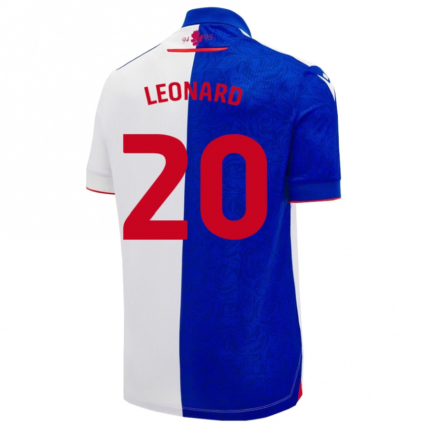 Niño Fútbol Camiseta Harry Leonard #20 Azul Cielo Blanco 1ª Equipación 2024/25 México