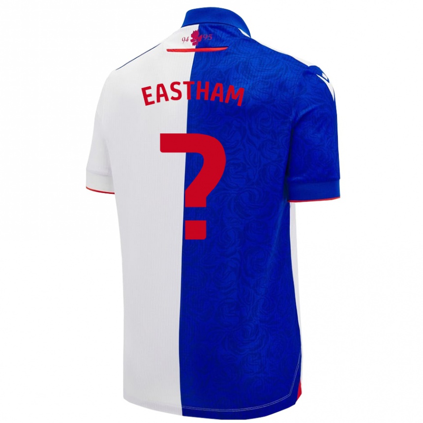 Niño Fútbol Camiseta Jordan Eastham #0 Azul Cielo Blanco 1ª Equipación 2024/25 México