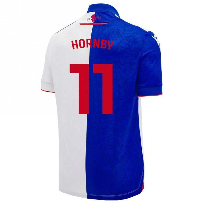 Niño Fútbol Camiseta Megan Hornby #11 Azul Cielo Blanco 1ª Equipación 2024/25 México