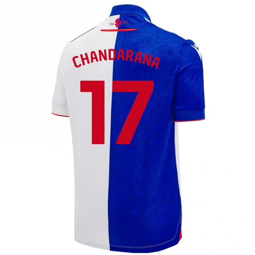 Niño Fútbol Camiseta Millie Chandarana #17 Azul Cielo Blanco 1ª Equipación 2024/25 México