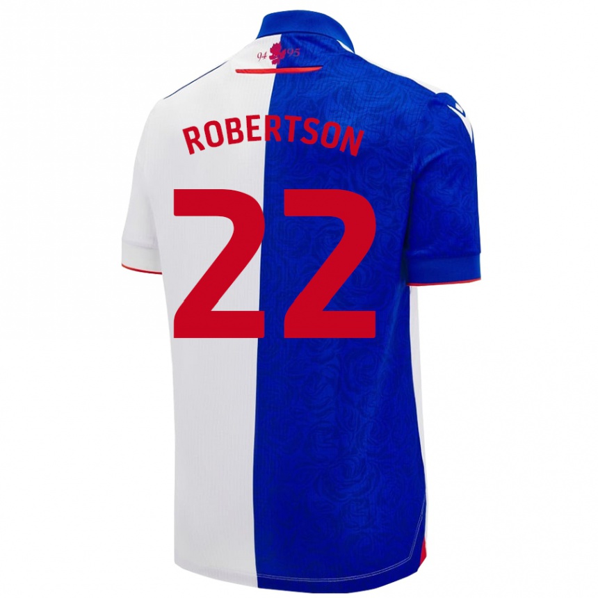 Niño Fútbol Camiseta Millie Robertson #22 Azul Cielo Blanco 1ª Equipación 2024/25 México