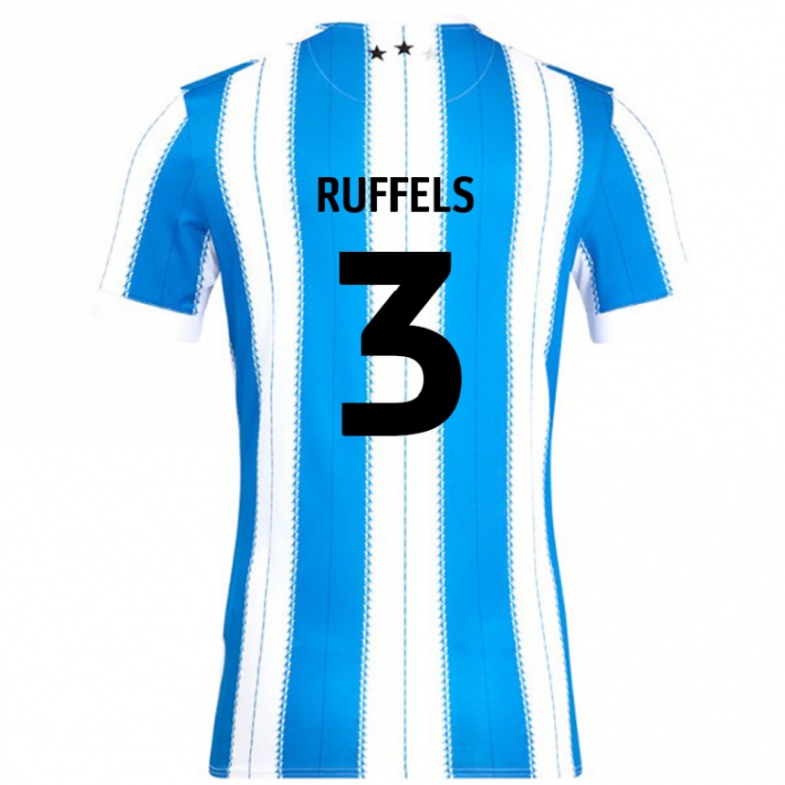 Niño Fútbol Camiseta Josh Ruffels #3 Azul Blanco 1ª Equipación 2024/25 México