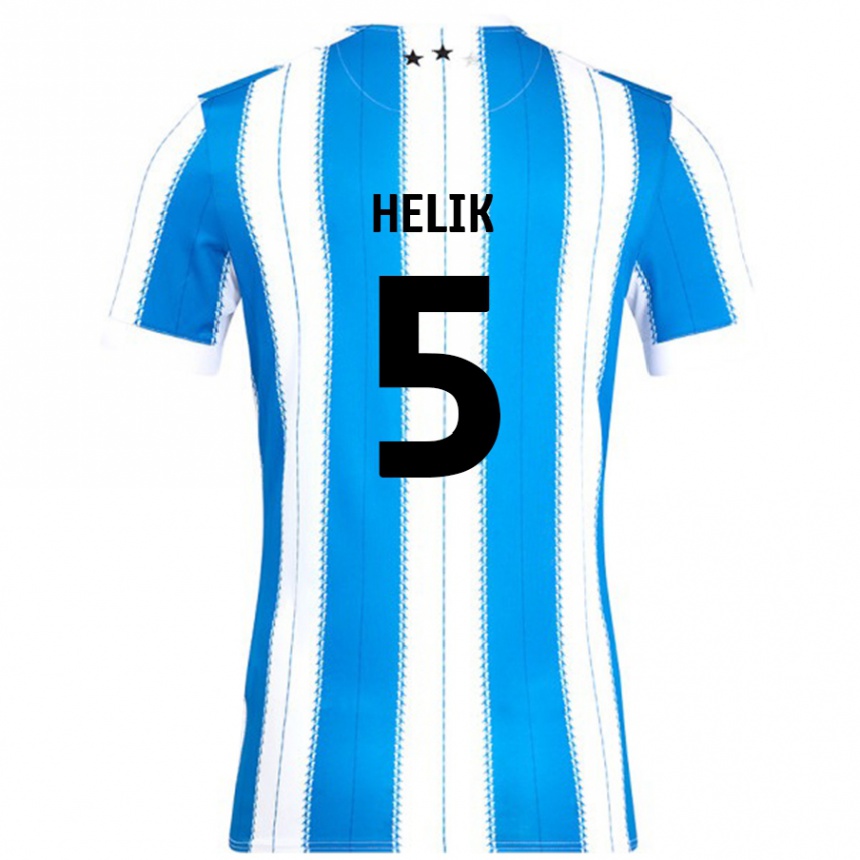 Niño Fútbol Camiseta Michal Helik #5 Azul Blanco 1ª Equipación 2024/25 México