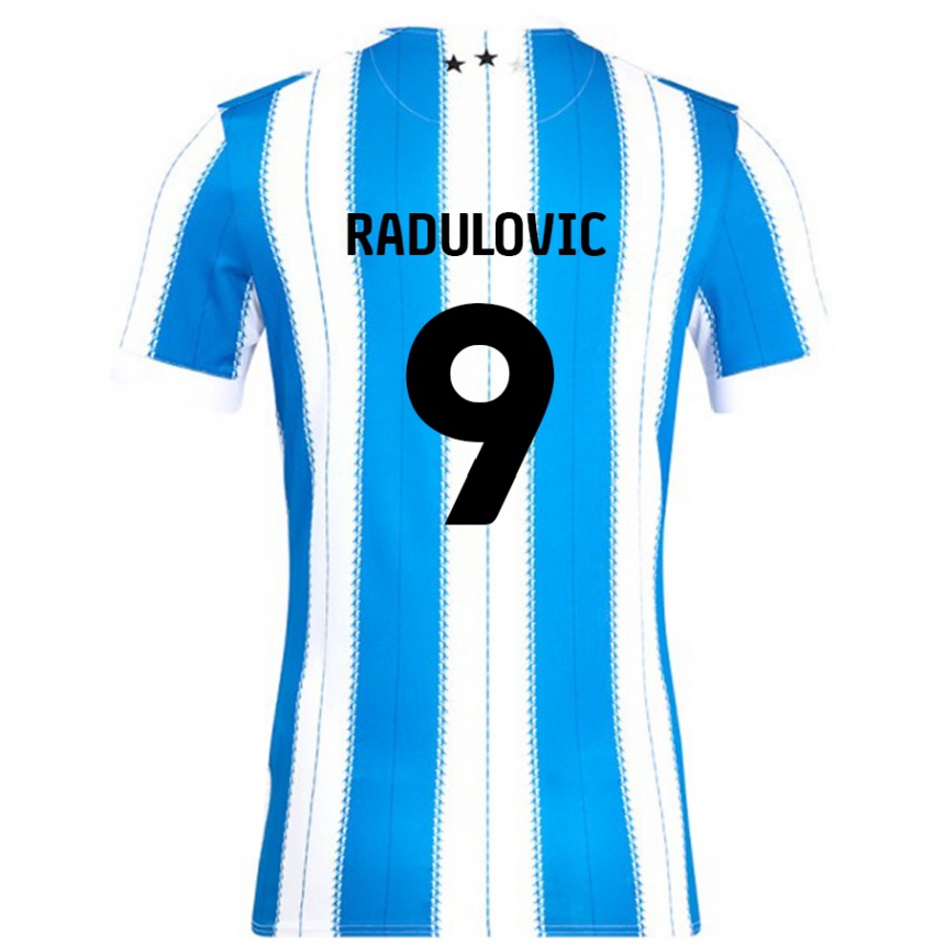 Niño Fútbol Camiseta Bojan Radulovic #9 Azul Blanco 1ª Equipación 2024/25 México