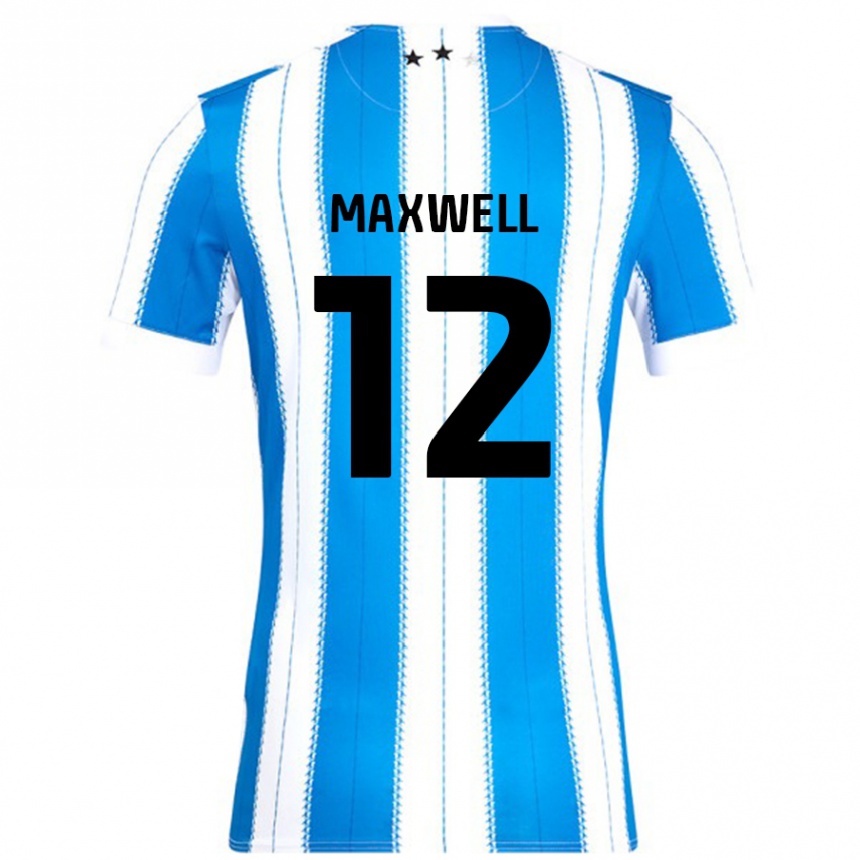 Niño Fútbol Camiseta Chris Maxwell #12 Azul Blanco 1ª Equipación 2024/25 México