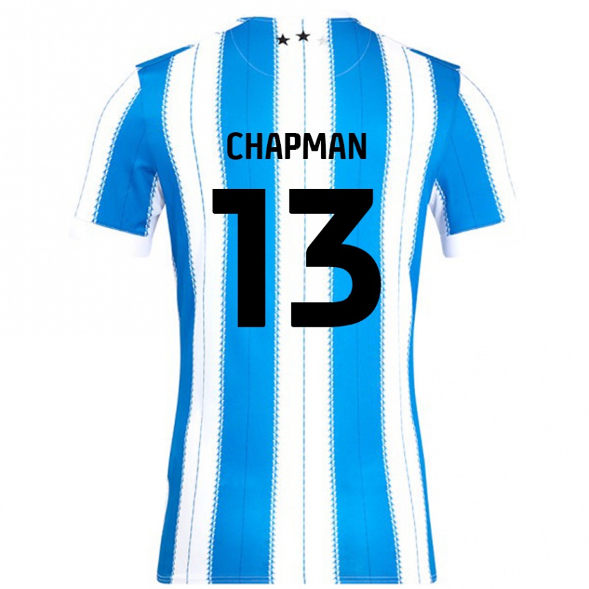 Niño Fútbol Camiseta Jacob Chapman #13 Azul Blanco 1ª Equipación 2024/25 México