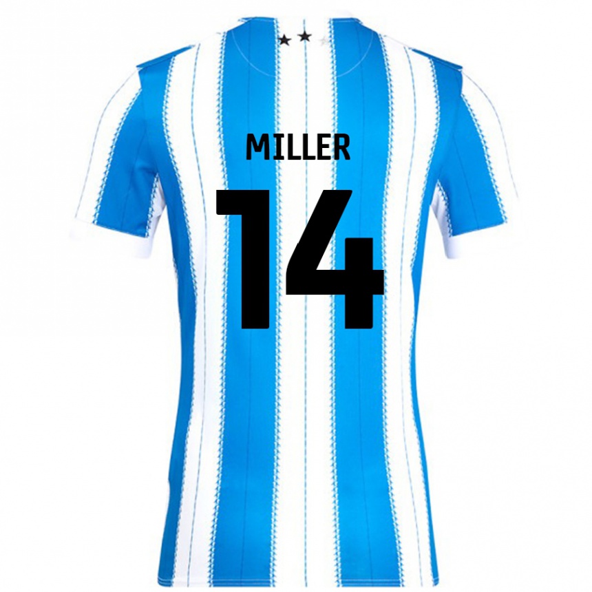 Niño Fútbol Camiseta Mickel Miller #14 Azul Blanco 1ª Equipación 2024/25 México