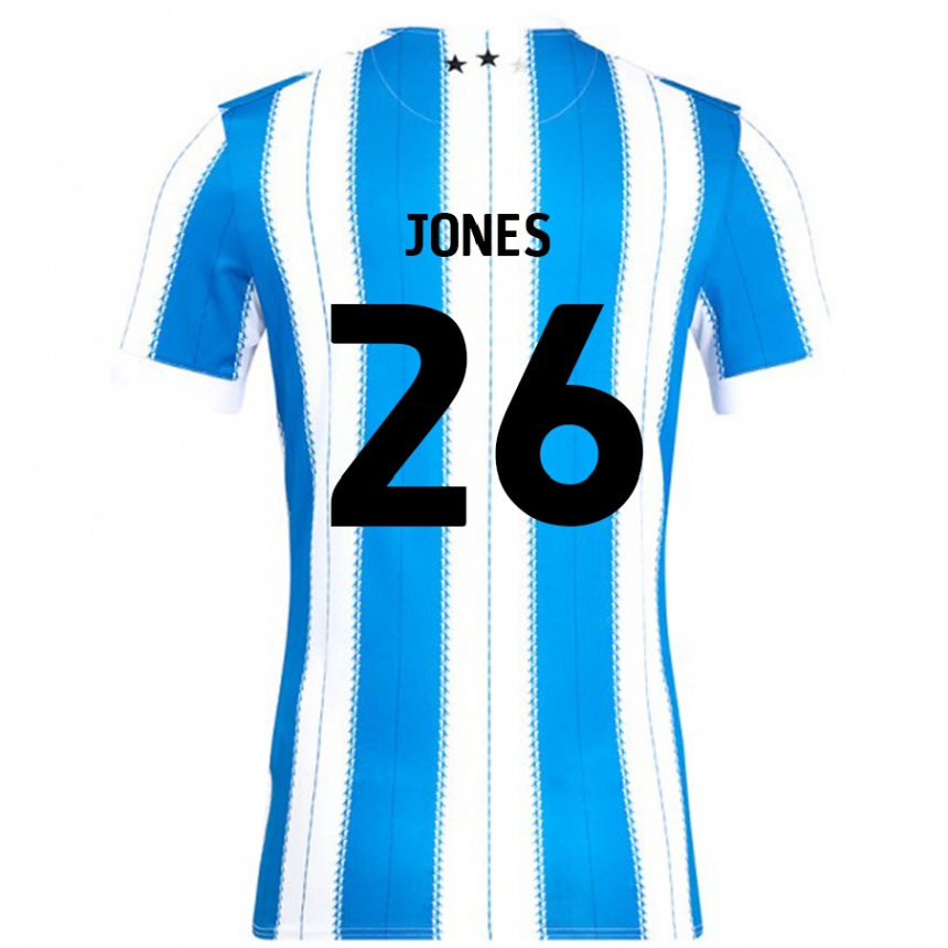 Niño Fútbol Camiseta Patrick Jones #26 Azul Blanco 1ª Equipación 2024/25 México