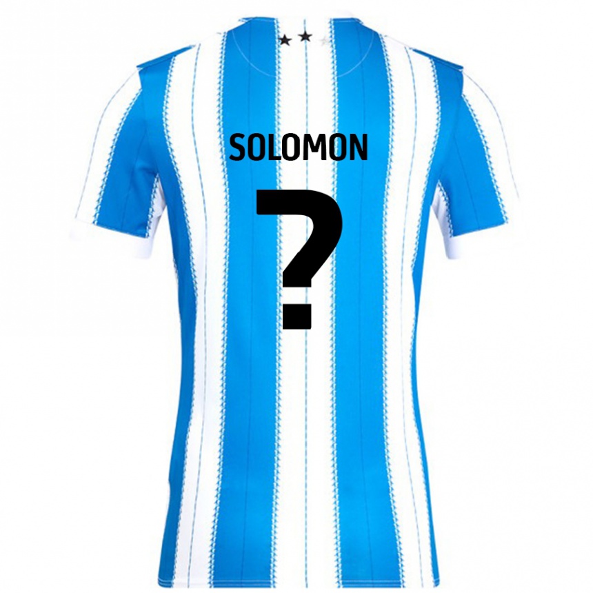 Niño Fútbol Camiseta Eko Solomon #0 Azul Blanco 1ª Equipación 2024/25 México