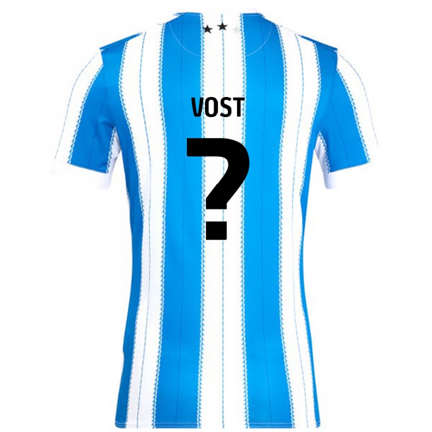 Niño Fútbol Camiseta Daniel Vost #0 Azul Blanco 1ª Equipación 2024/25 México