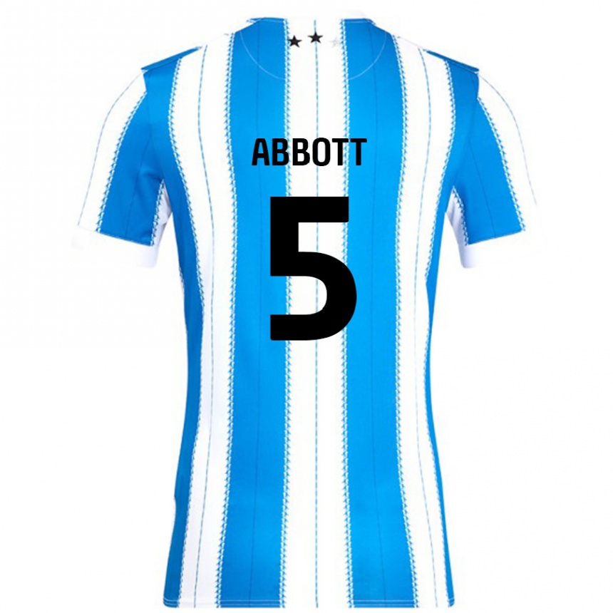 Niño Fútbol Camiseta Vicky Abbott #5 Azul Blanco 1ª Equipación 2024/25 México