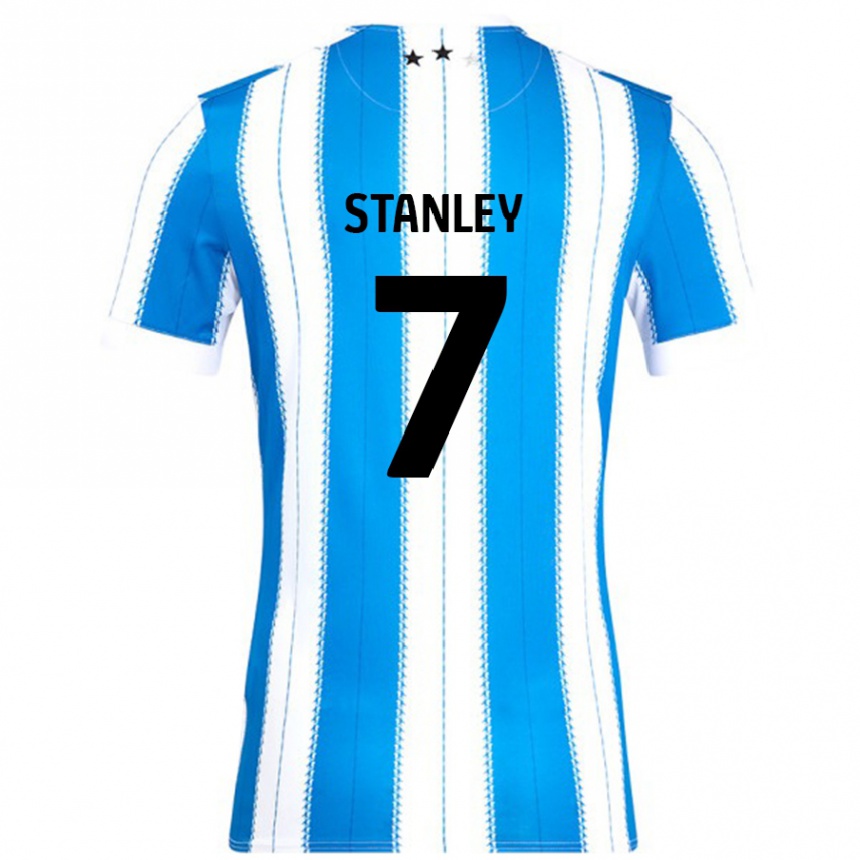 Niño Fútbol Camiseta Katie Stanley #7 Azul Blanco 1ª Equipación 2024/25 México