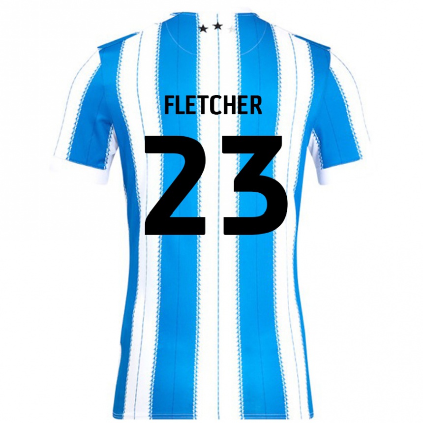 Niño Fútbol Camiseta Serena Fletcher #23 Azul Blanco 1ª Equipación 2024/25 México