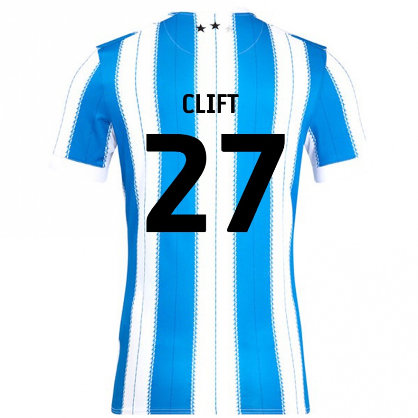 Niño Fútbol Camiseta Cassidy Clift #27 Azul Blanco 1ª Equipación 2024/25 México