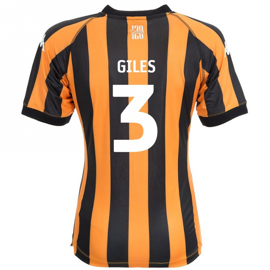 Niño Fútbol Camiseta Ryan Giles #3 Negro Ámbar 1ª Equipación 2024/25 México