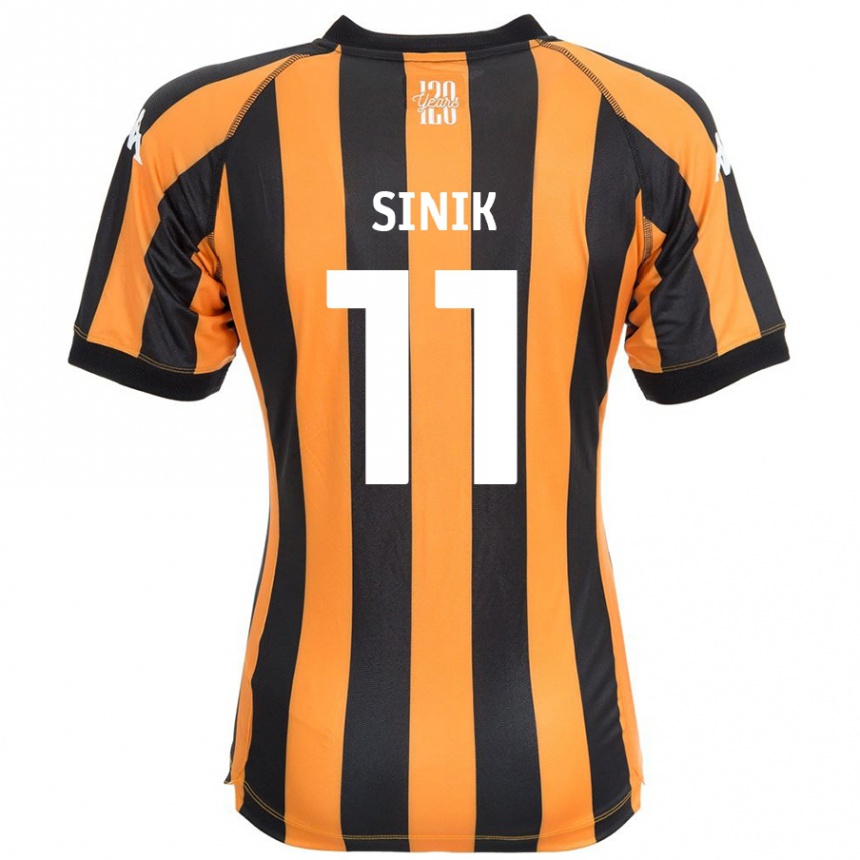 Niño Fútbol Camiseta Doğukan Sinik #11 Negro Ámbar 1ª Equipación 2024/25 México