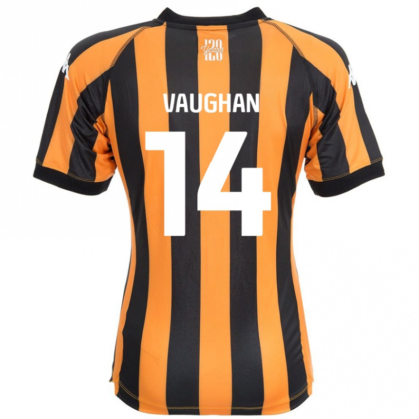 Niño Fútbol Camiseta Harry Vaughan #14 Negro Ámbar 1ª Equipación 2024/25 México