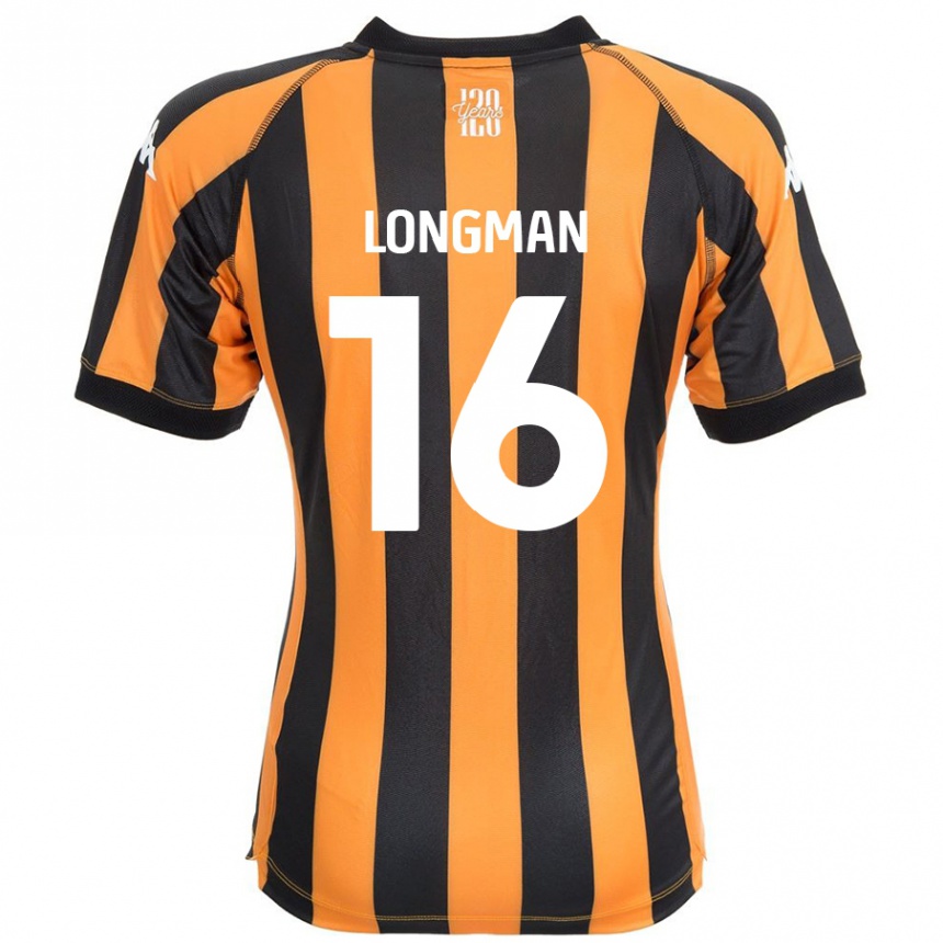 Niño Fútbol Camiseta Ryan Longman #16 Negro Ámbar 1ª Equipación 2024/25 México