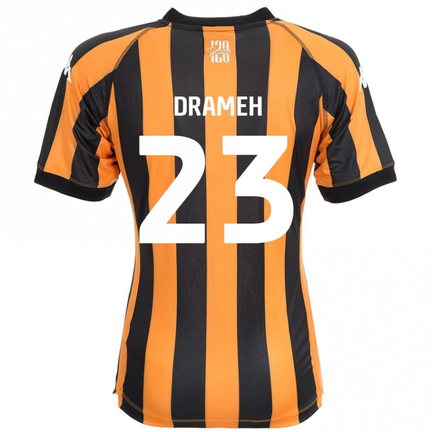 Niño Fútbol Camiseta Cody Drameh #23 Negro Ámbar 1ª Equipación 2024/25 México