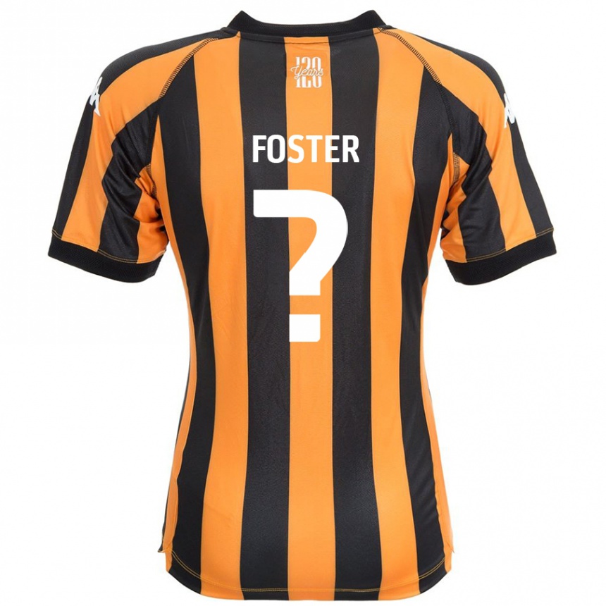 Niño Fútbol Camiseta Owen Foster #0 Negro Ámbar 1ª Equipación 2024/25 México