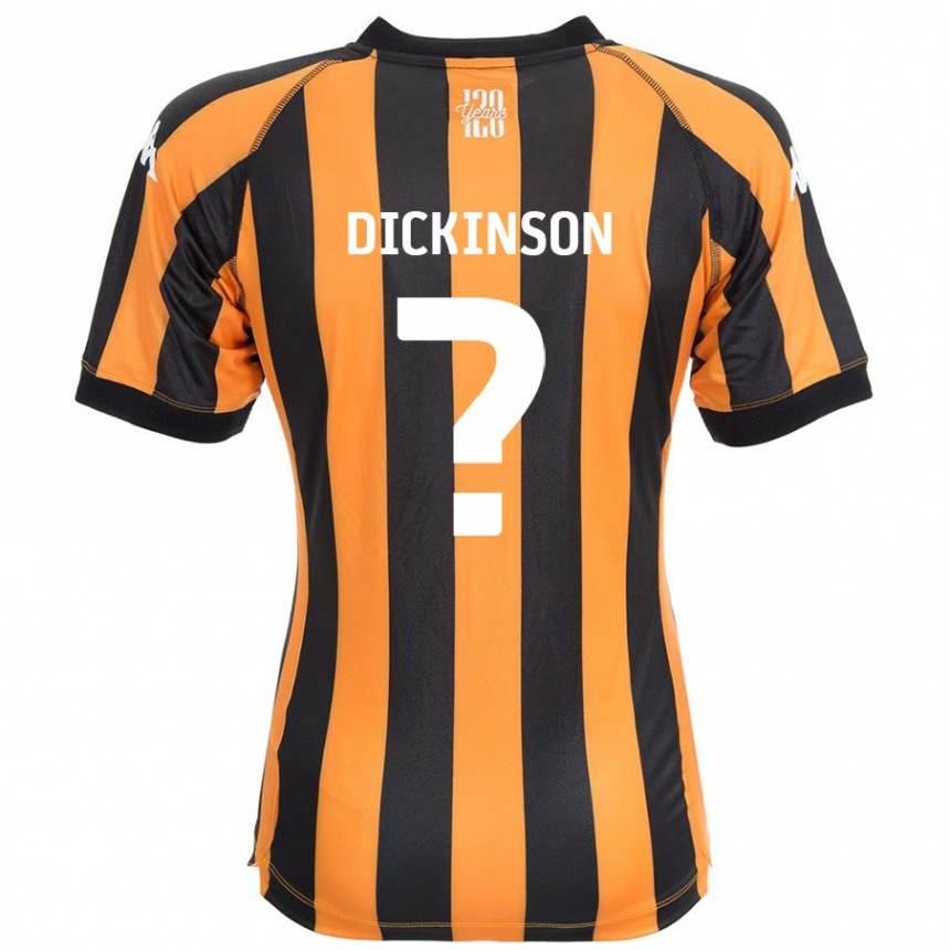 Niño Fútbol Camiseta George Dickinson #0 Negro Ámbar 1ª Equipación 2024/25 México