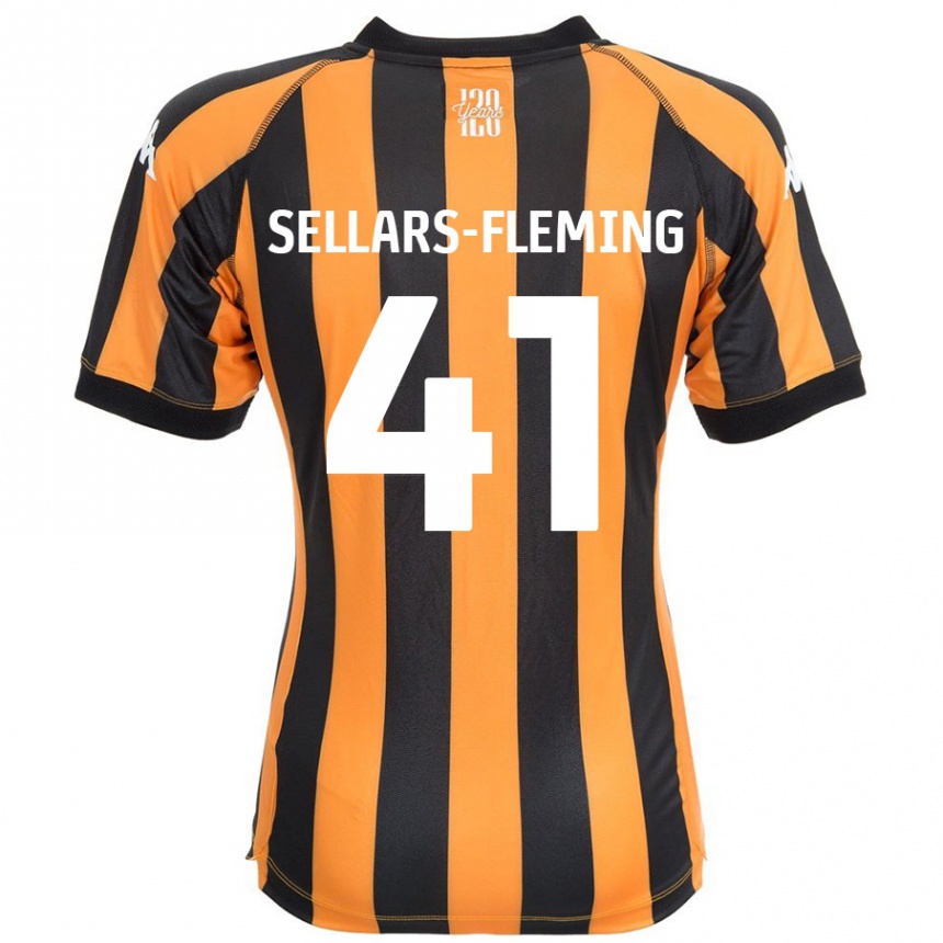 Niño Fútbol Camiseta Tyrell Sellars-Fleming #41 Negro Ámbar 1ª Equipación 2024/25 México