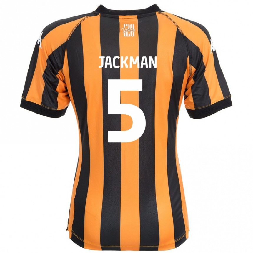 Niño Fútbol Camiseta Ellice Jackman #5 Negro Ámbar 1ª Equipación 2024/25 México