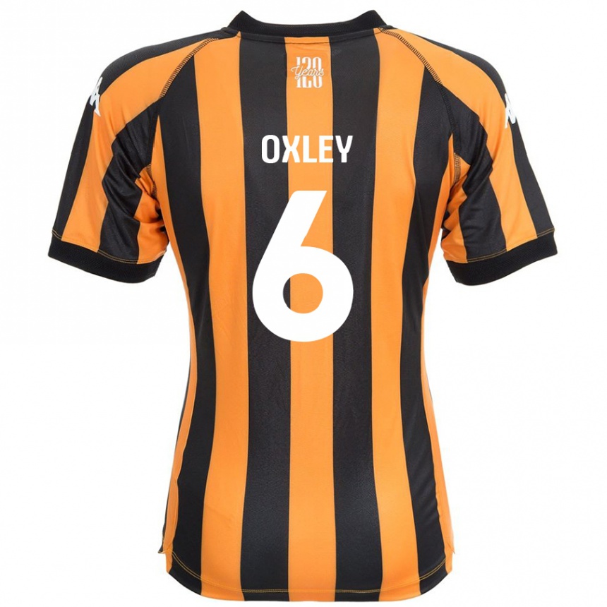 Niño Fútbol Camiseta Tilly Oxley #6 Negro Ámbar 1ª Equipación 2024/25 México