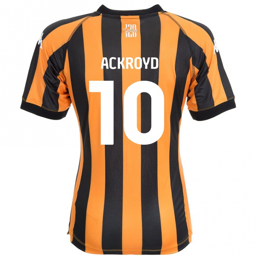 Niño Fútbol Camiseta Rachael Ackroyd #10 Negro Ámbar 1ª Equipación 2024/25 México