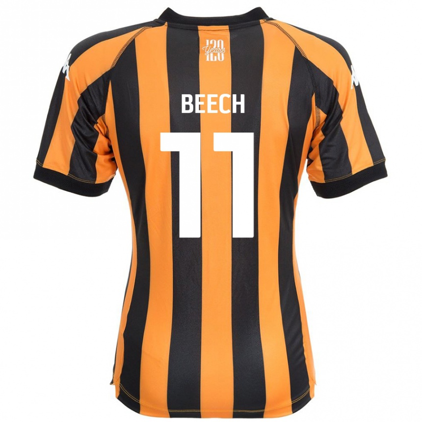 Niño Fútbol Camiseta Rebecca Beech #11 Negro Ámbar 1ª Equipación 2024/25 México