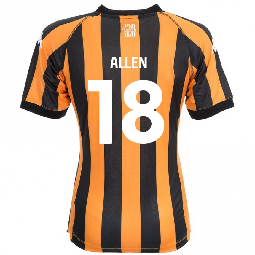 Niño Fútbol Camiseta Aaliyah Allen #18 Negro Ámbar 1ª Equipación 2024/25 México