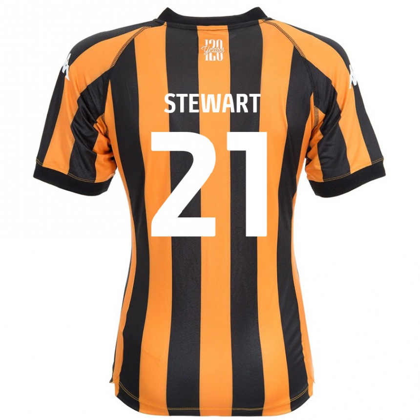 Niño Fútbol Camiseta Alice Stewart #21 Negro Ámbar 1ª Equipación 2024/25 México