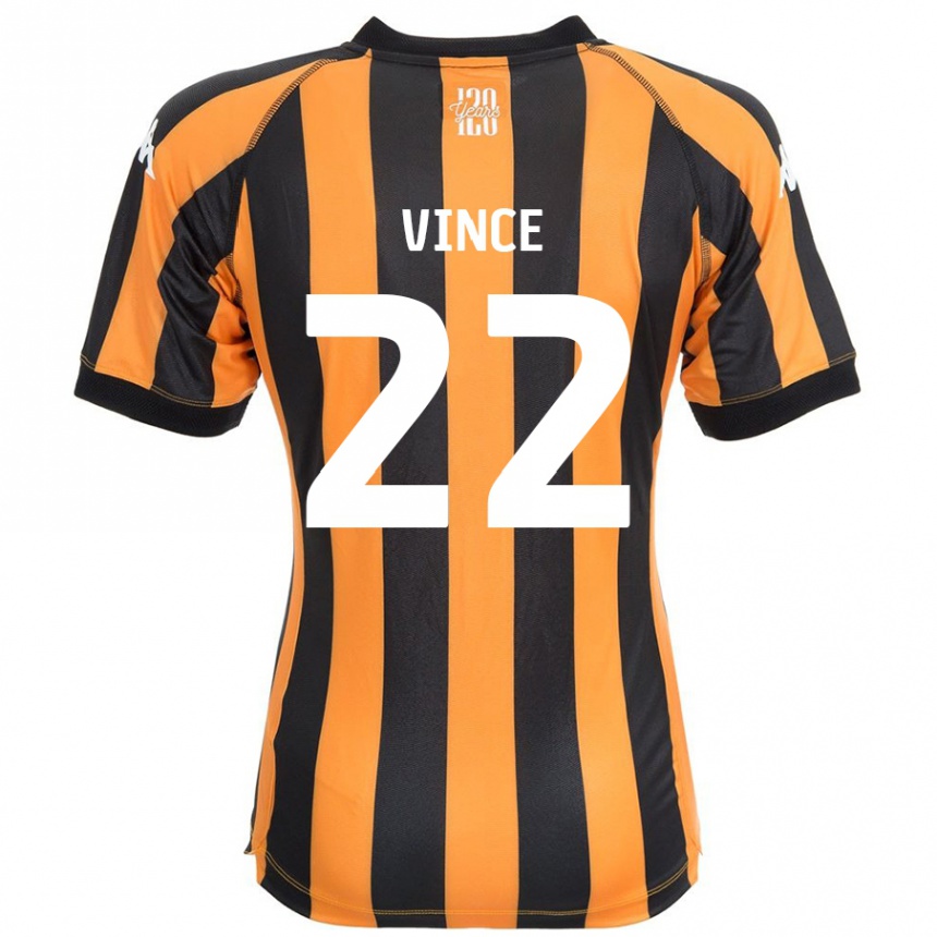 Niño Fútbol Camiseta Anna Vince #22 Negro Ámbar 1ª Equipación 2024/25 México