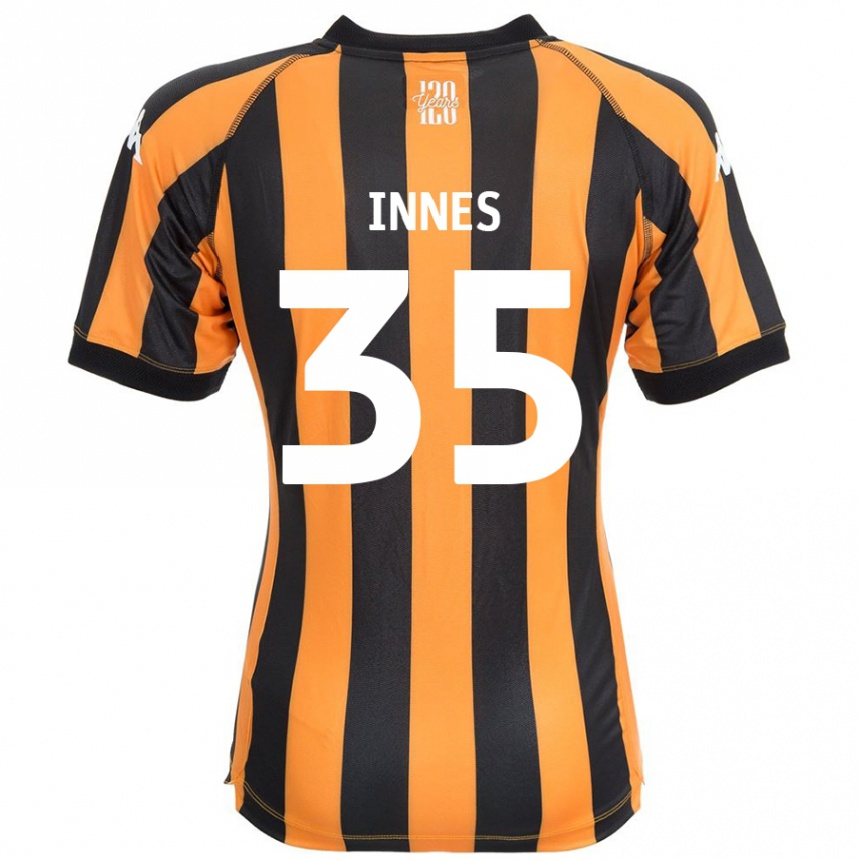 Niño Fútbol Camiseta Emma Innes #35 Negro Ámbar 1ª Equipación 2024/25 México