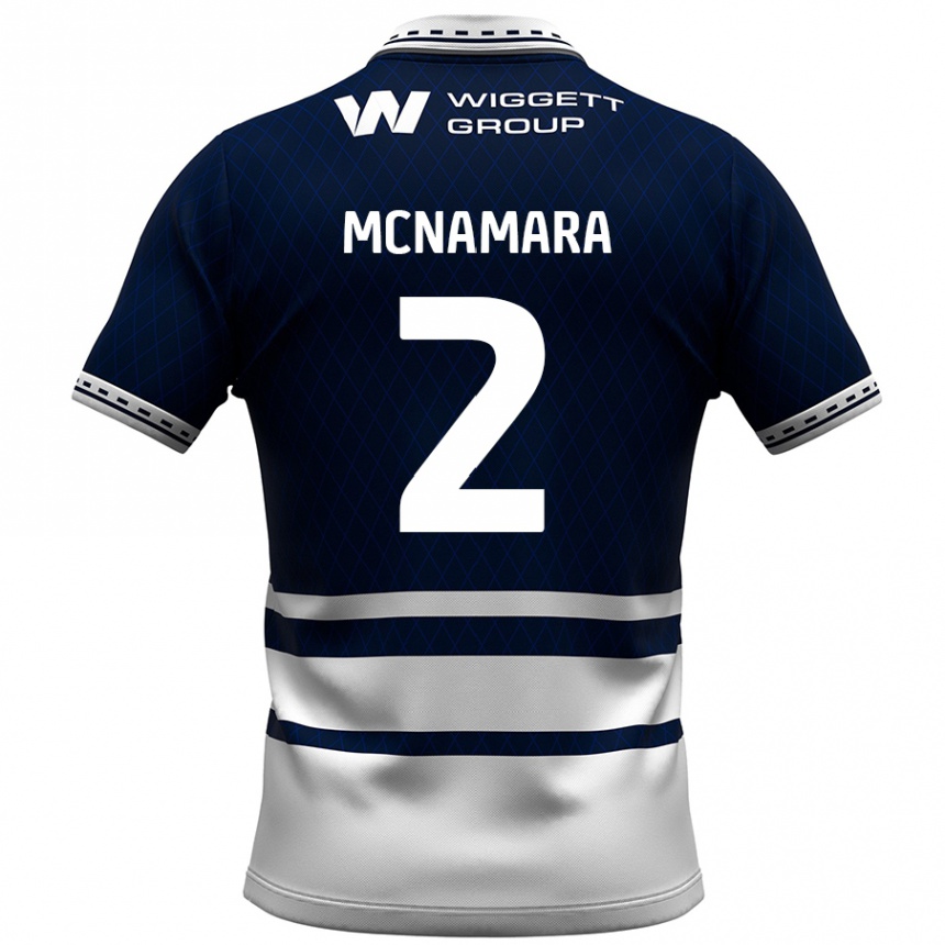 Niño Fútbol Camiseta Danny Mcnamara #2 Azul Marino Blanco 1ª Equipación 2024/25 México