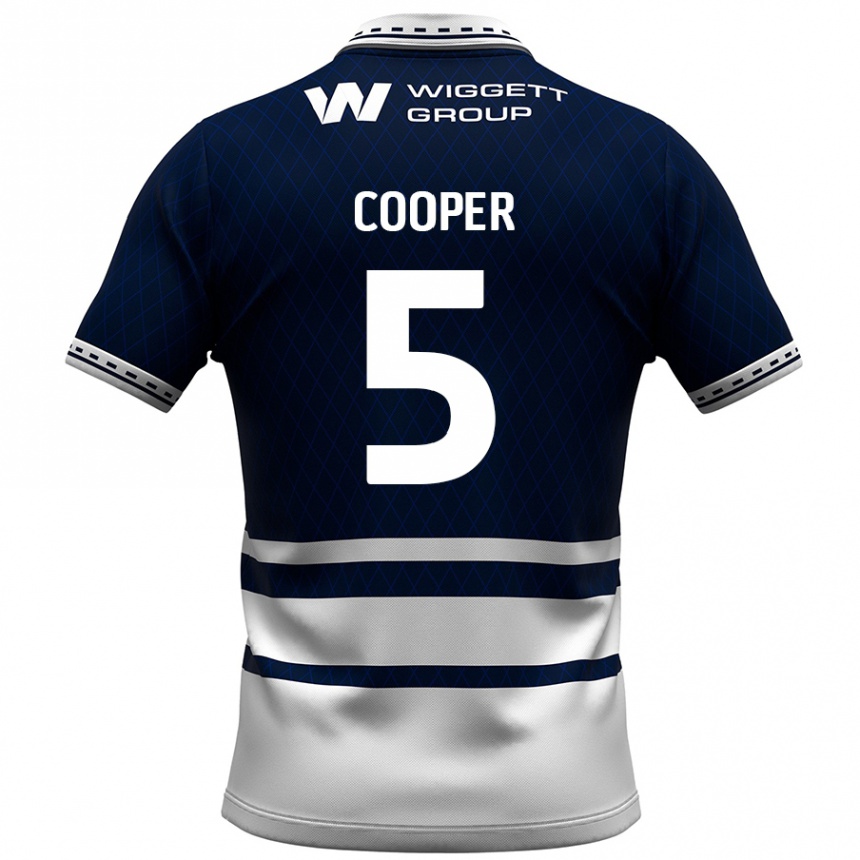 Niño Fútbol Camiseta Jake Cooper #5 Azul Marino Blanco 1ª Equipación 2024/25 México