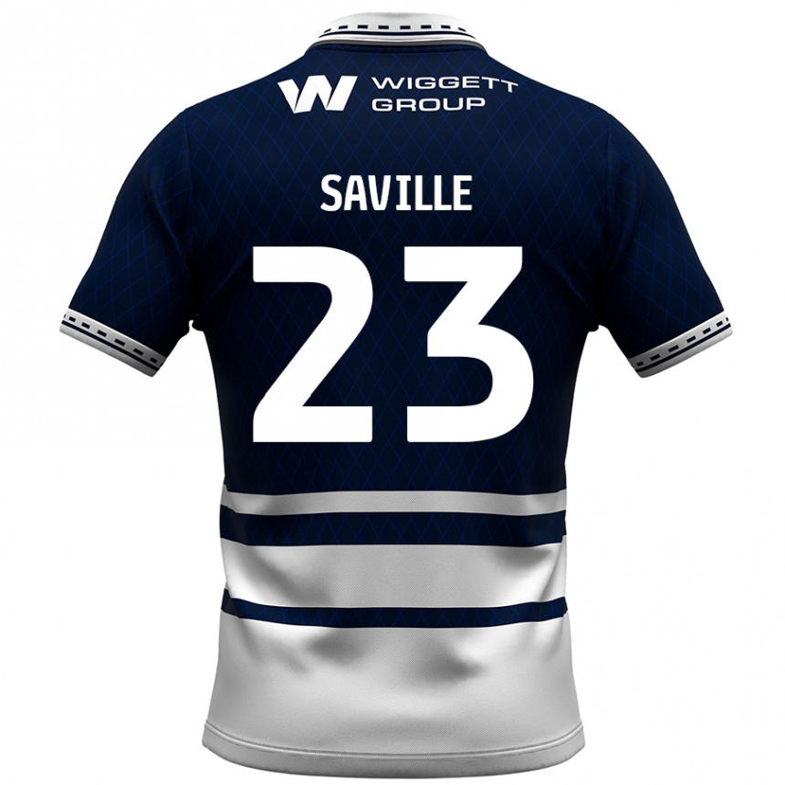 Niño Fútbol Camiseta George Saville #23 Azul Marino Blanco 1ª Equipación 2024/25 México