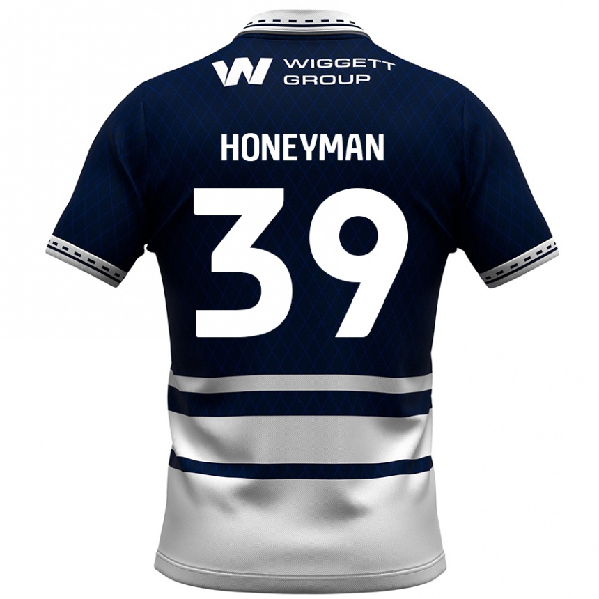 Niño Fútbol Camiseta George Honeyman #39 Azul Marino Blanco 1ª Equipación 2024/25 México